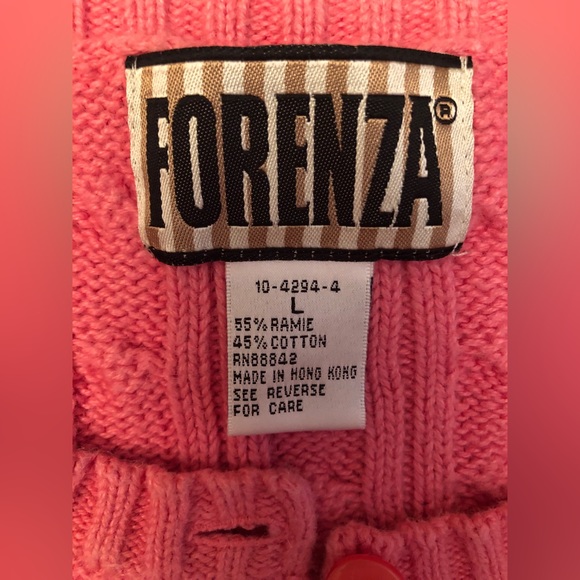 Forenza Women’s Pink Cardigan Size Large - Picture 4 of 5